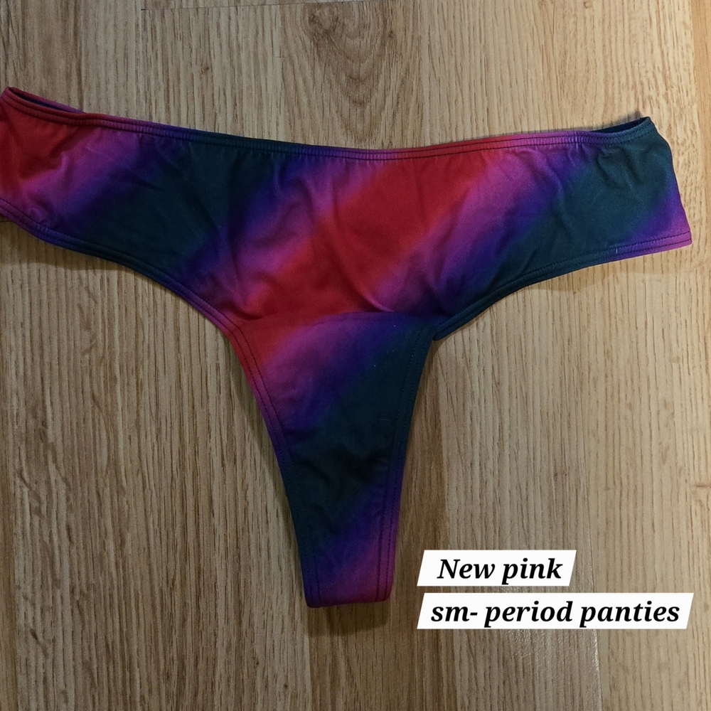 PINK Victoria's Secret Ombre Thong - Pink, Purple, Teal